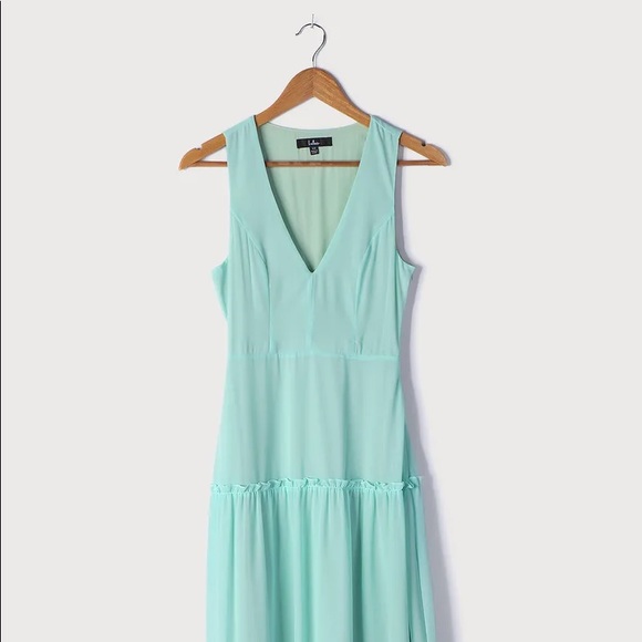 Mint sleeveless tiered maxi dress - Picture 4 of 6